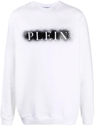 Shop Philipp Plein Logo-print Sweatshirt In Weiss