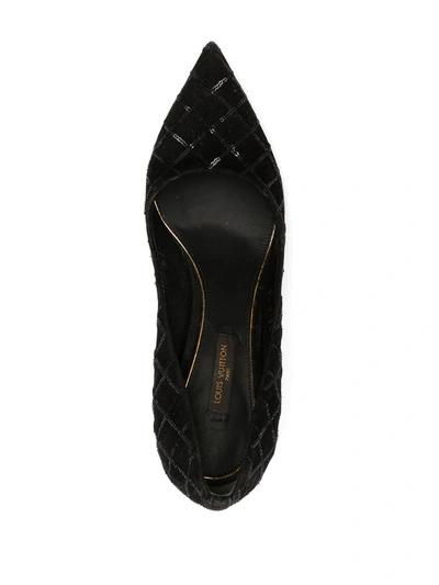 Pre-owned Louis Vuitton  Sequinned Pointed-toe Pumps In Black