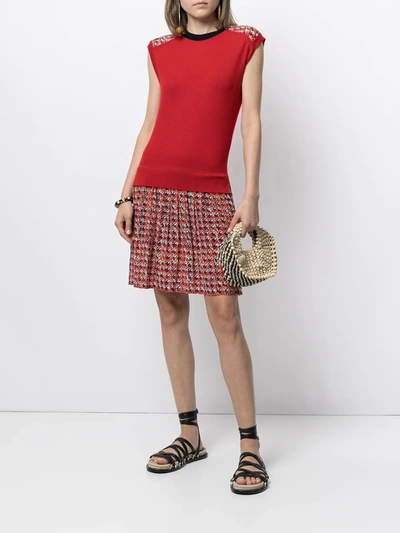 Pre-owned Louis Vuitton  Sleeveless Knitted Dress In Red