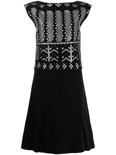Louis Vuitton Black Boat Neck Evening Dress For Sale at 1stDibs