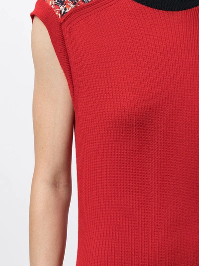 Pre-owned Louis Vuitton  Sleeveless Knitted Dress In Red