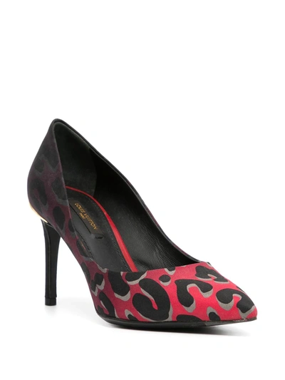 Pre-owned Louis Vuitton  Leopard Print Pumps In Red
