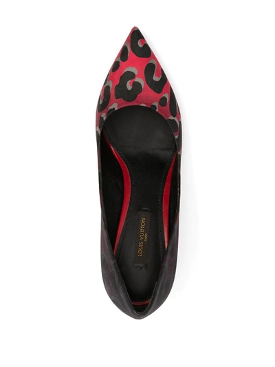 Pre-owned Louis Vuitton  Leopard Print Pumps In Red