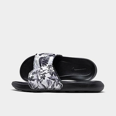 Shop Nike Women's Victori One Print Slide Sandals In Black/black
