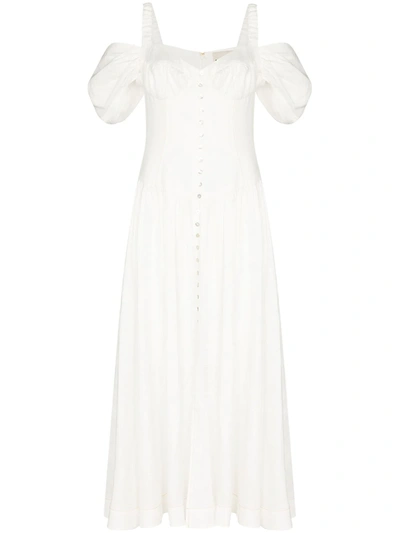 Shop Alemais Ada Corset Dress In Weiss