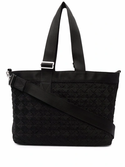 Shop Bottega Veneta Intrecciato Light Webbing Tote In Schwarz