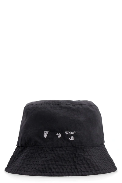 Shop Off-white Nylon Hat In Black