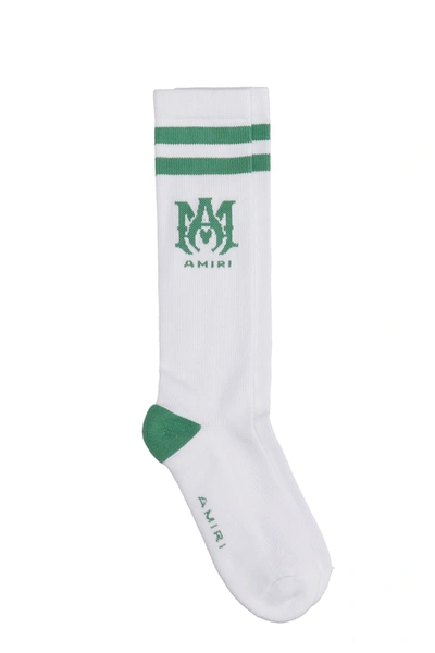 Shop Amiri Socks In Green Cotton