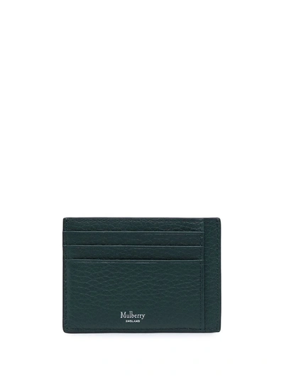 Shop Mulberry Rectangular Leather Cardholder In Grün