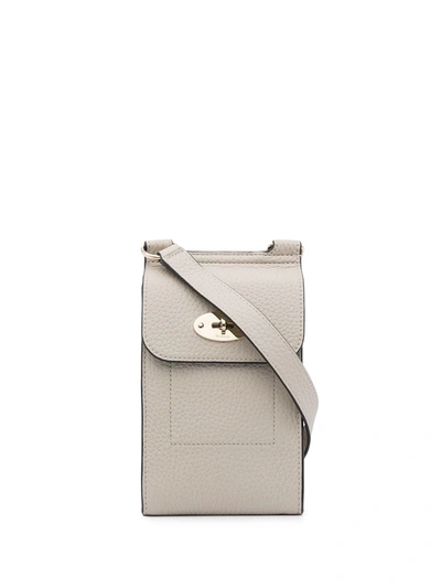 Shop Mulberry Antony Leather Clutch Bag In Nude