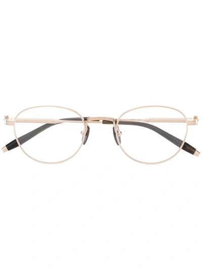 Shop Akoni Pioneer Round-frame Glasses In Gold