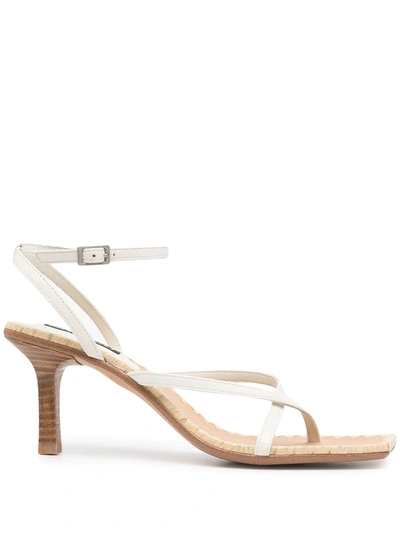 Shop Senso Monica Strappy Leather Sandals In White