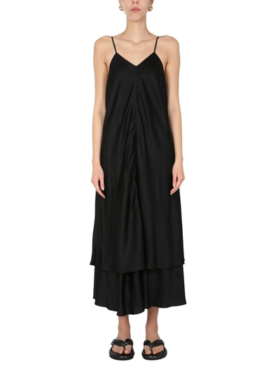 Shop Mm6 Maison Margiela Long Dress In Black