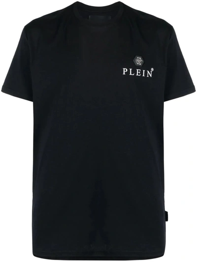 Shop Philipp Plein Plein Logo-print Cotton T-shirt In Black