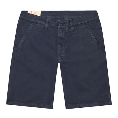 Shop Nudie Jeans Luke Worker Shorts In Navy