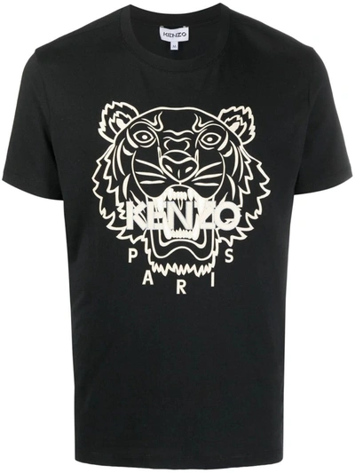 Shop Kenzo Black Tiger T-shirt In Nero
