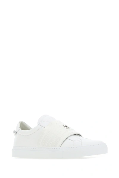 Givenchy Urban Street Smooth And Croc-effect Leather Slip-on Sneakers In  White | ModeSens