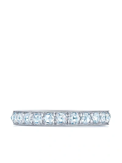 Shop Kwiat 18kt White Gold Rose Cut Diamond Partway Band Ring In Silber