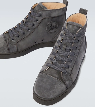 Shop Christian Louboutin Louis Orlato High-top Sneakers In Grey
