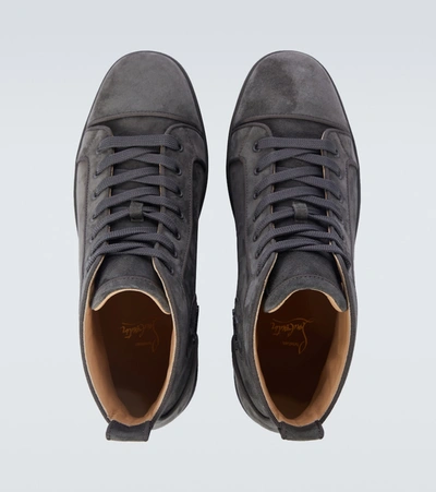 Shop Christian Louboutin Louis Orlato High-top Sneakers In Grey
