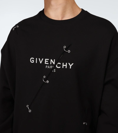 Shop Givenchy Oversized Logo Sweatshirt In Black