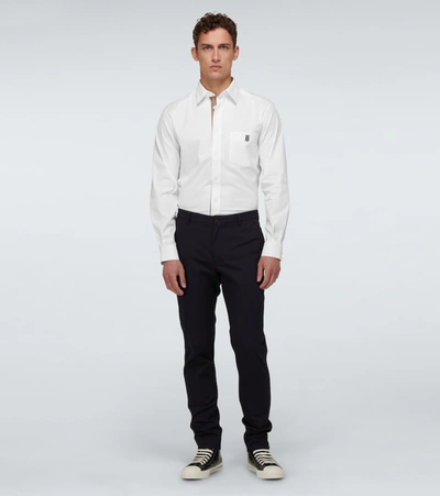 Shop Burberry Chappel Long-sleeved Shirt In White