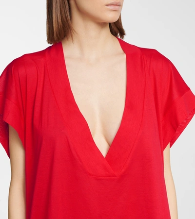 Shop Eres Renee Cotton Jersey T-shirt In Red