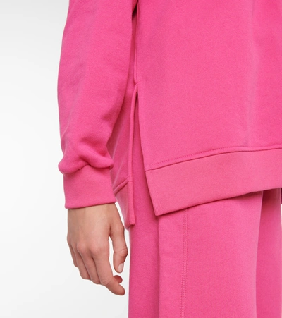Shop Ganni Software Isoli Cotton-blend Hoodie In Pink