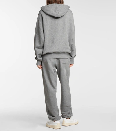 Shop Acne Studios Cotton Fleece Hoodie In Grey