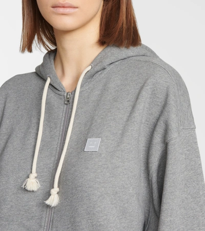 Shop Acne Studios Cotton Fleece Hoodie In Grey