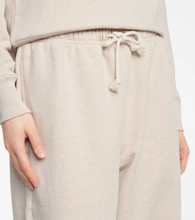 Shop Acne Studios Cotton Sweatpants In Oatmeal Melange