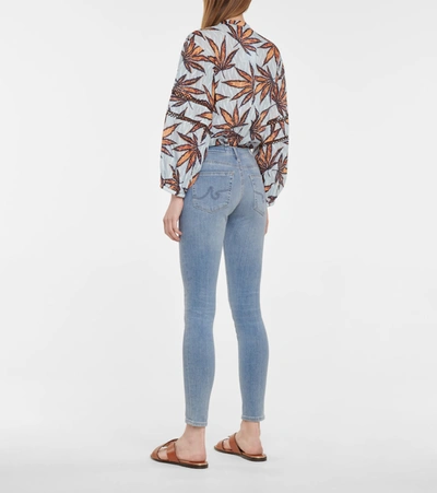 Shop Ag Farrah Ankle Seamless Skinny Jeans In Blue