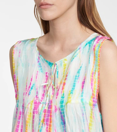 Shop Anna Kosturova Tie-dye Silk Minidress In Multicoloured