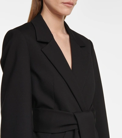 Shop Dorothee Schumacher Emotional Essence Wrap Jacket In Black