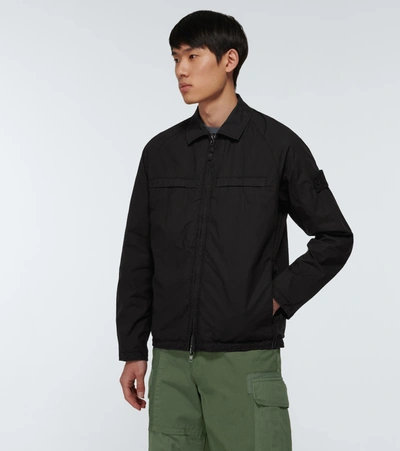 Shop Stone Island Ghost Piece Reversible Overshirt In Black