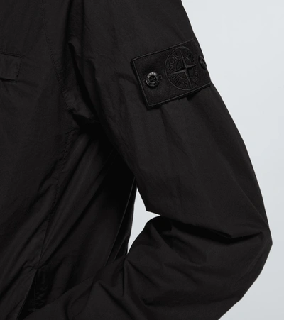 Shop Stone Island Ghost Piece Reversible Overshirt In Black