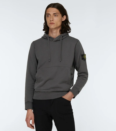 Shop Stone Island Hooded Sweatshirt In Grey
