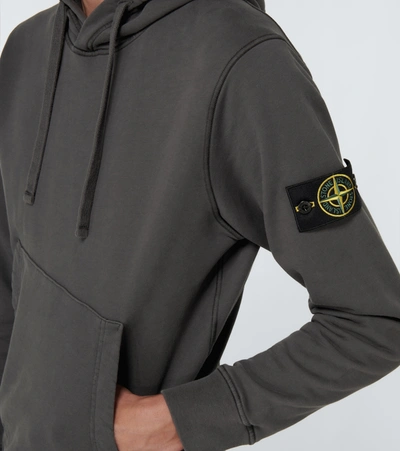 Shop Stone Island Hooded Sweatshirt In Grey