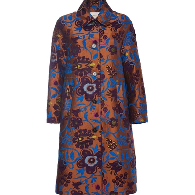 Shop La Doublej Boxy Coat In Jacquard Selva