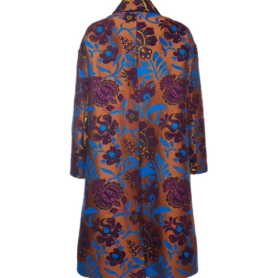 Shop La Doublej Boxy Coat In Jacquard Selva