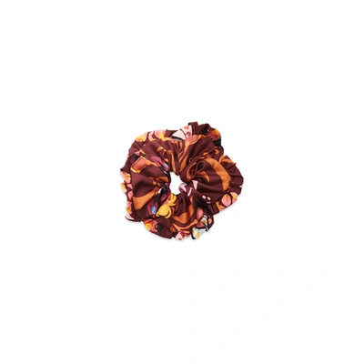 La Doublej Giga Botanical-print Scrunchie In Selva