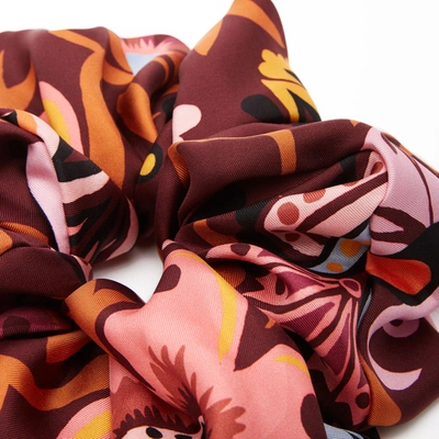 La Doublej Giga Botanical-print Scrunchie In Selva