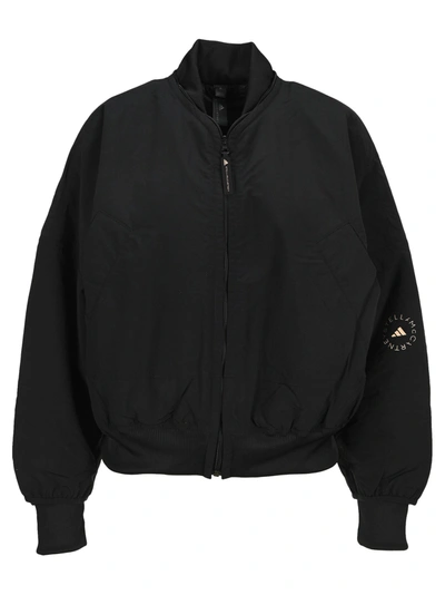 Shop Adidas By Stella Mccartney Woven Bomber Jacket In Black