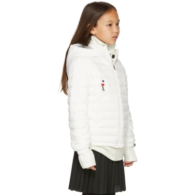 Shop Moncler Kids White Down Sill Jacket