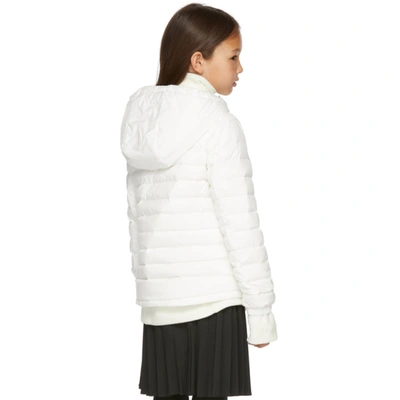 Shop Moncler Kids White Down Sill Jacket