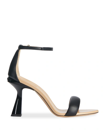 Shop Givenchy 95mm Carene Napa Ankle-strap Sandals In Black