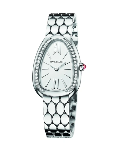 Shop Bvlgari Serpenti Seduttori 33mm Diamond Bracelet Watch