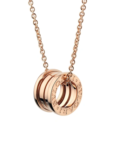 Shop Bvlgari B.zero1 18k Rose Gold Pendant Necklace
