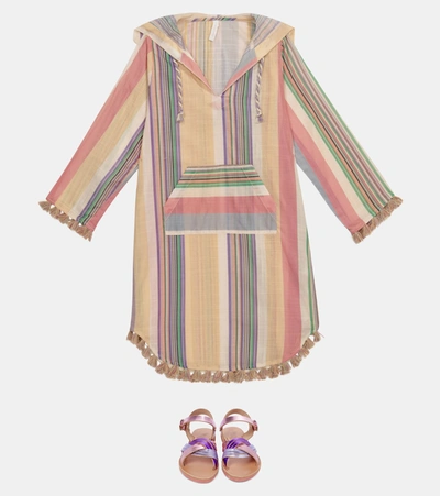 Shop Zimmermann Mae Striped Cotton Dress In Multicoloured