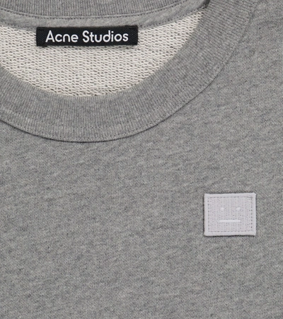 Shop Acne Studios Mini Fairview Face Cotton Sweatshirt In Grey